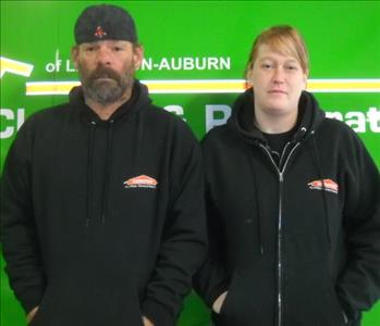 Jeff Libby, Kristie Rumery, team member at SERVPRO of Lewiston-Auburn